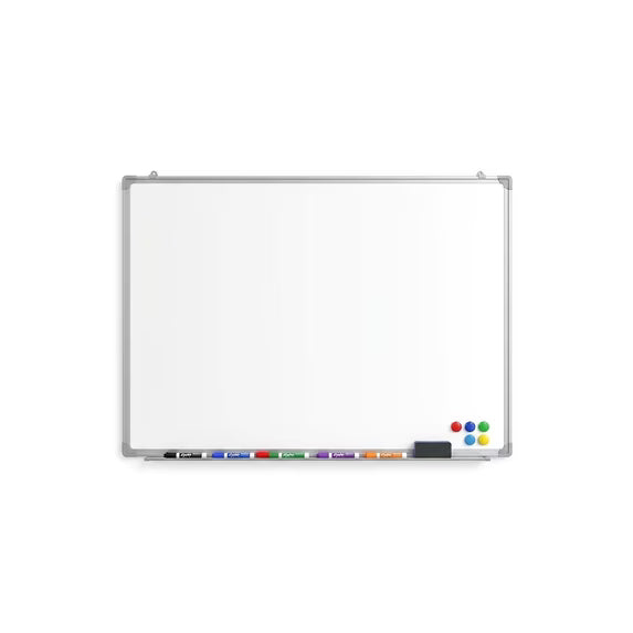 TACWILY 60 x 36 Inch Magnetic Whiteboard for Wall, Large 5' x 3' Hanging Dry Erase Board with Silver Aluminum Frame, Includes 8 Markers, 1 Eraser and 4 Magnets